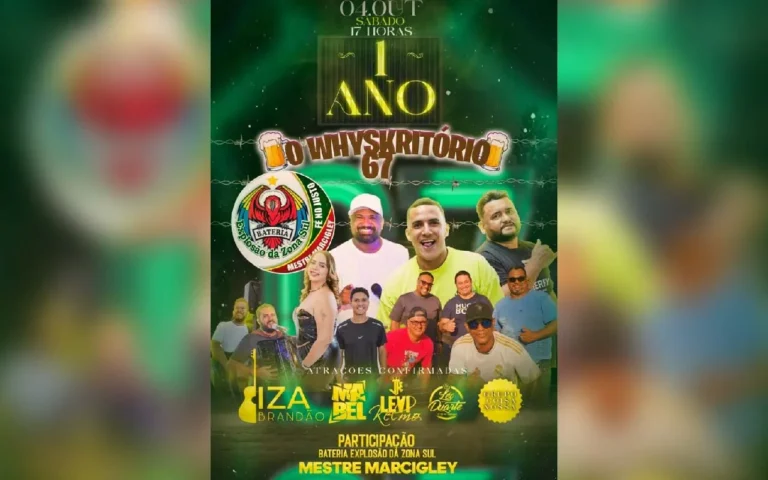 Whyskritório 67 celebra um ano em Corumbá com música de qualidade no Whyskritório 67 e atrações especiais neste sábado.