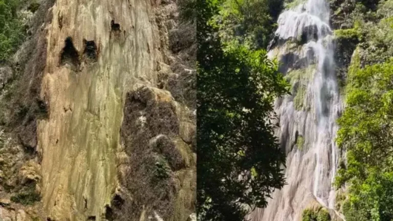 Cachoeira Boca da Onça, em MS, seca com estiagem e começa a se recompor após chuvas. Saiba quando a queda d'água principal voltará a fluir.