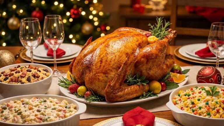 receitas para ceia de natal, natal, peru de natal, acompanhamentos natalinos, farofa, pavê, rabanada, planejamento ceia