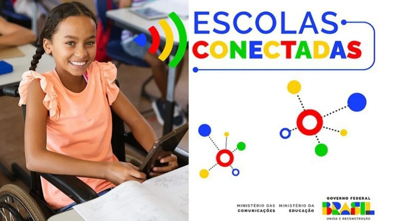 escolas conectadas Internet em 100% das escolas