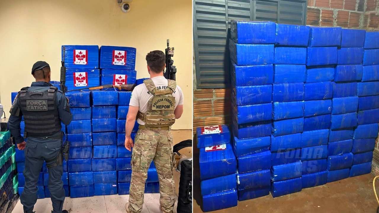 Maconha superior a uma tonelada foi apreendida em propriedade rural no Assentamento Santo Antônio durante operação conjunta na noite de quarta-feira.