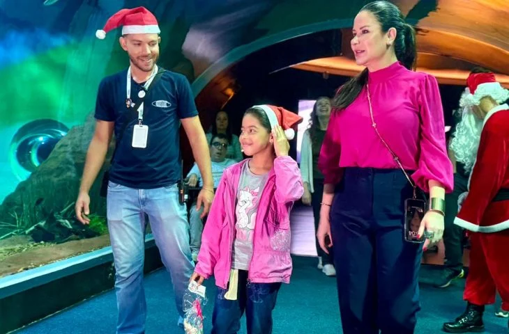 Magia do Natal realiza sonho de criança no Bioparque Pantanal