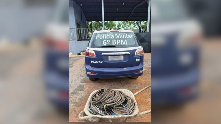 Homem é preso com carrinho de mão cheio de fios elétricos furtados em Corumbá