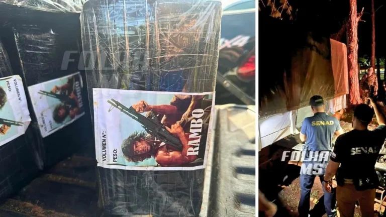 Polícia paraguaia apreende comboio com 50 toneladas de maconha na fronteira com o Brasil. Operação envolveu confronto e prisões em Salto del Guairá.