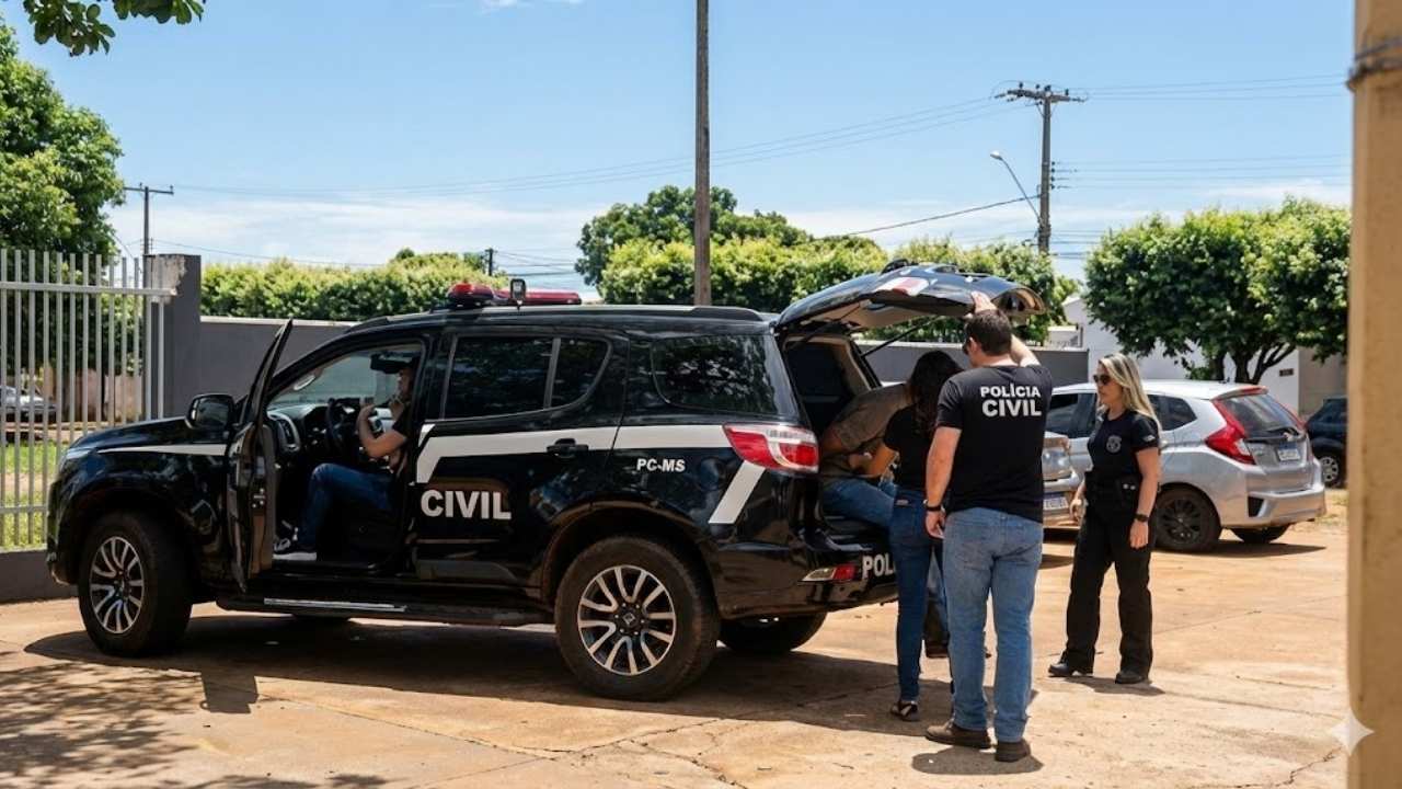 Homem é preso em Três Lagoas após agredir a namorada com golpe mata-leão em conveniência. Imagens e reincidência agravam situação do caso.