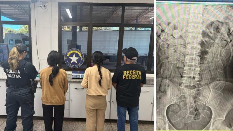 Jovens bolivianas engolem mais de 200 cápsulas de droga e são presas na fronteira com Corumbá 