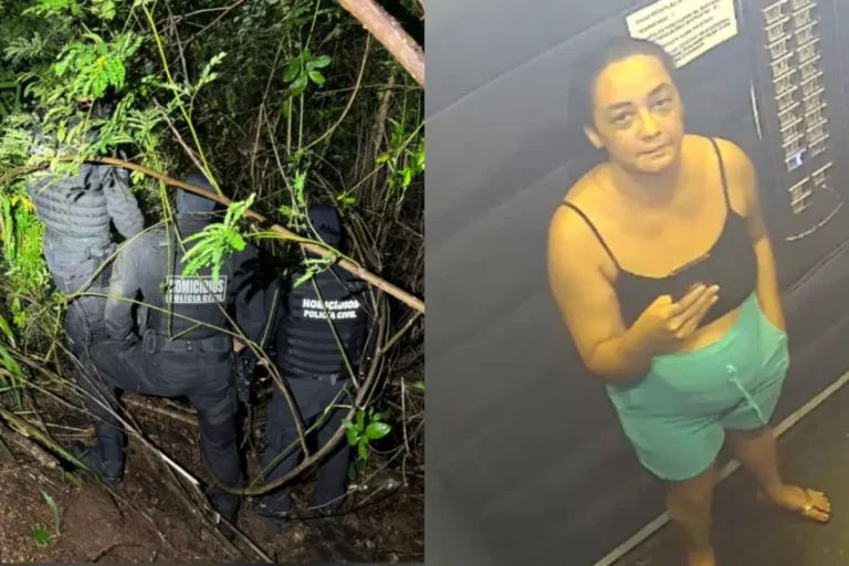 Equipe de perícia investiga local de mata onde corpo de corretora desaparecida foi encontrado em Caldas Novas.