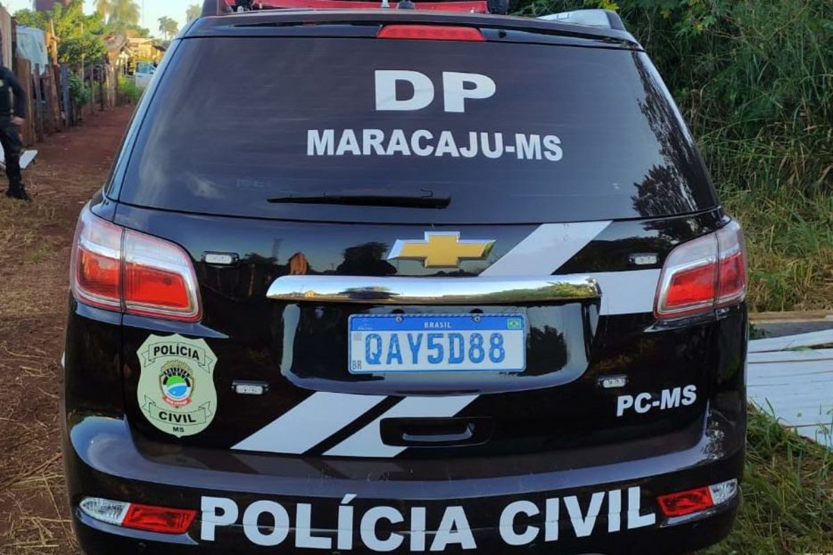 Delegacia de Polícia Civil de Maracaju, local onde o agressor foi levado após a prisão