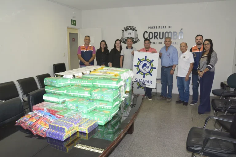Corumbá recebe doação de kits de higiene para famílias afetadas pela chuva