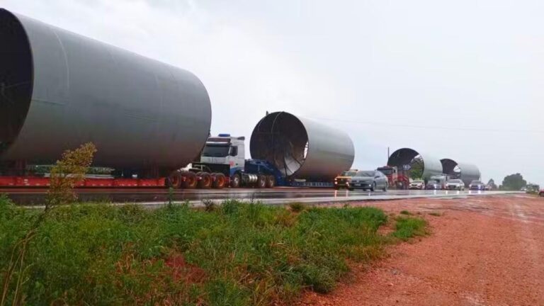 Transporte de peças gigantes altera trânsito em rodovias de MS. Entenda os trechos impactados e as recomendações para motoristas esta semana.