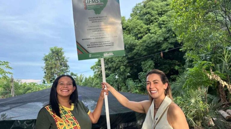 Soraya Thronicke leva investimento em piscicultura para quilombolas de Corumbá