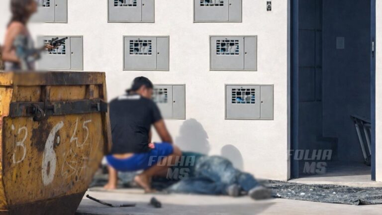 Pintor leva choque em fiação elétrica e cai de escada no centro de Corumbá