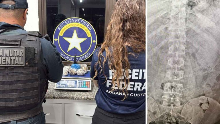 Quatro bolivianos são presos no Posto Esdras, em Corumbá, tentando entrar no Brasil com 4,4 kg de cocaína. Flagrante ocorreu durante fiscalização.
