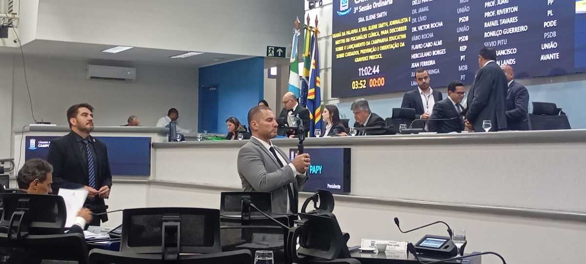 Gráfico mostrando a queda na arrecadação de IPTU em Campo Grande