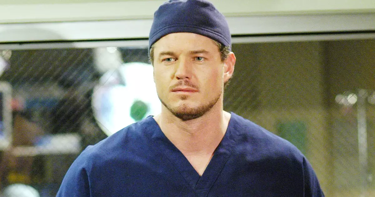 Retrato profissional do ator Eric Dane em um contexto memorial, conhecido por seus papéis em Grey's Anatomy e Euphoria.