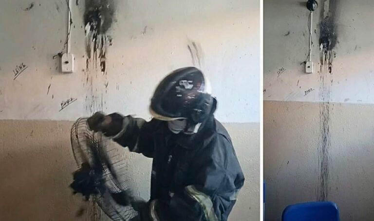 princípio de incêndio em escola de Corumbá