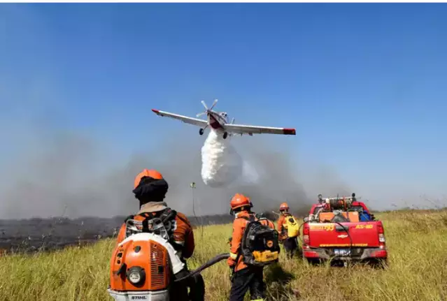 Incêndios no Pantanal vistos do alto e emergência ambiental declarada