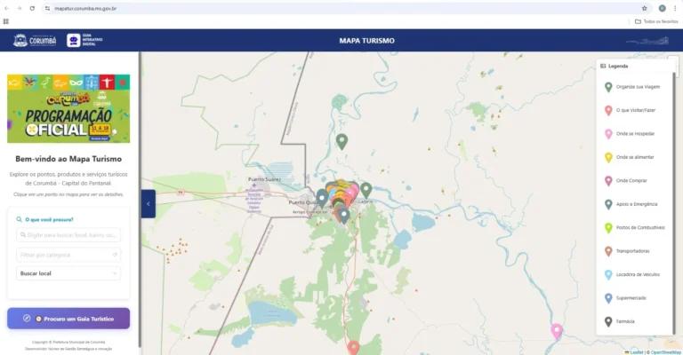 Mapa Digital do Turismo de Corumbá é lançado pela Prefeitura