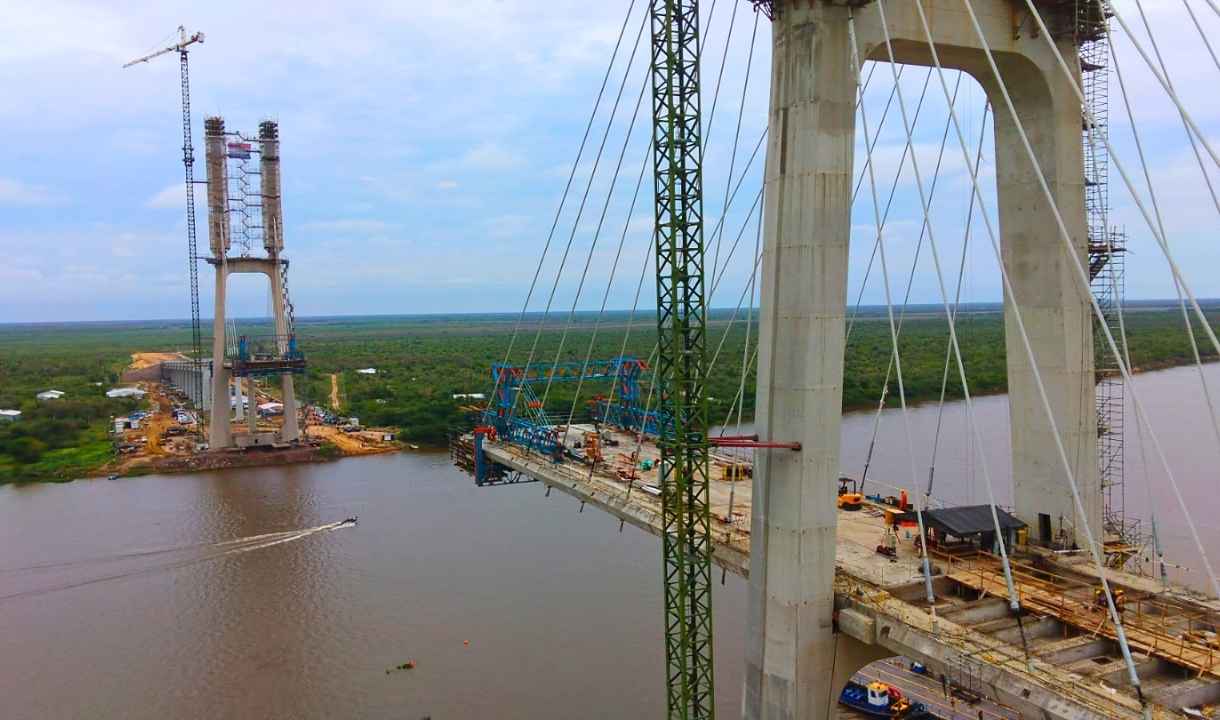 Obras da Ponte Bioceânica podem atrasar para 2027 por falta de recursos no Brasil