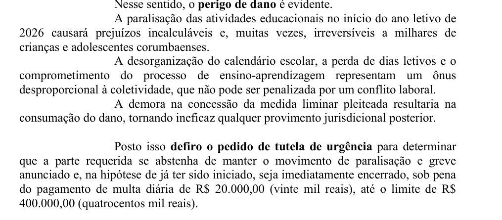 Decisão judicial derruba paralisação e mantém calendário letivo em Corumbá 2 paralisacao2