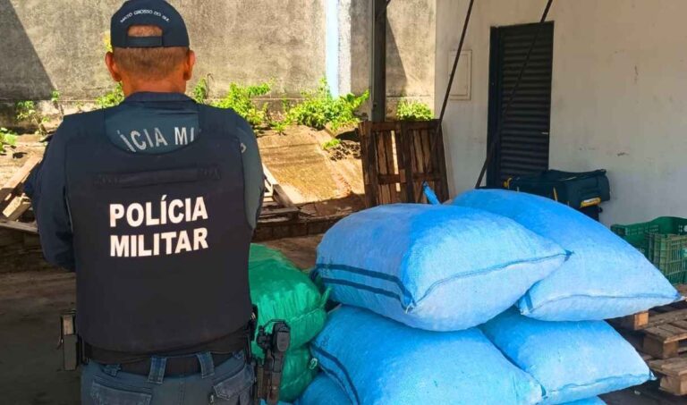 Carga de alimentos vinda da Bolívia sem fiscalização é apreendida pela PM em Corumbá