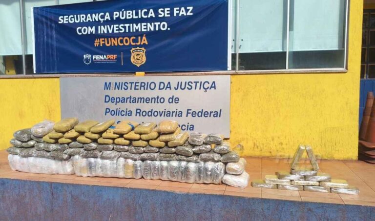 PRF prende foragido com quase 100 kg de droga na BR-262 em Corumbá