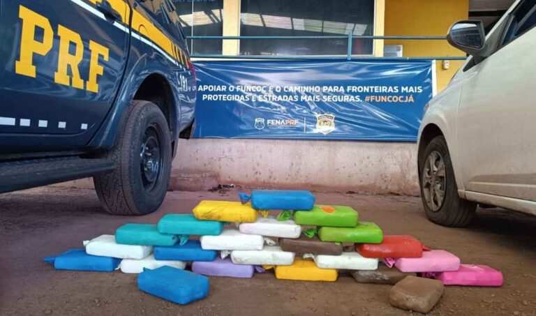 PRF apreende 26 kg de pasta base escondidos em tanque de carro na BR-262