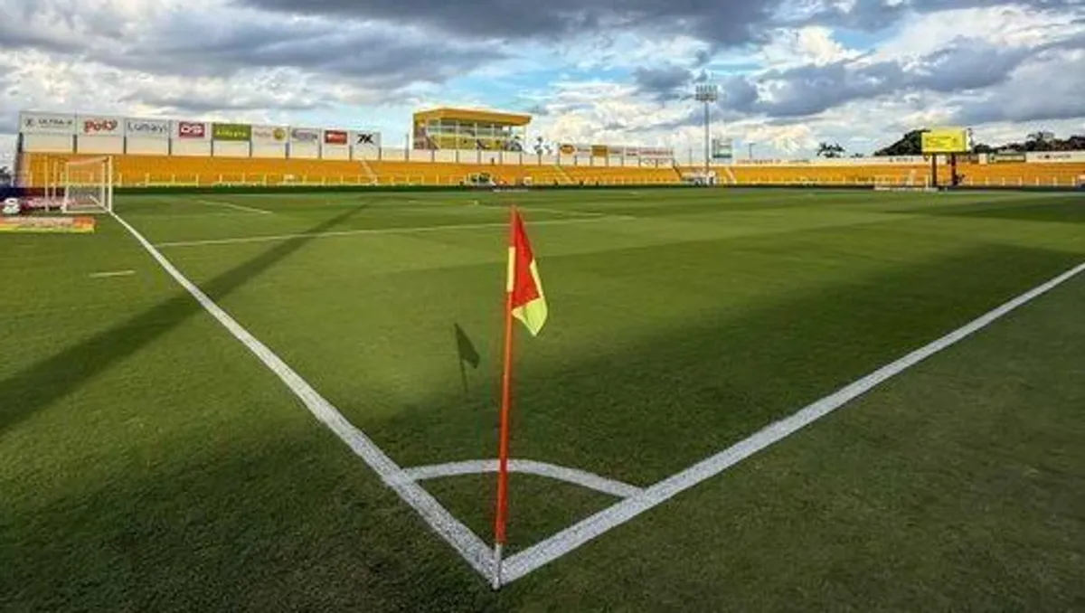 Estádio Municipal José Maria de Campos Maia, em Mirassol, antes da partida entre Mirassol e Santos pelo Campeonato Brasileiro.