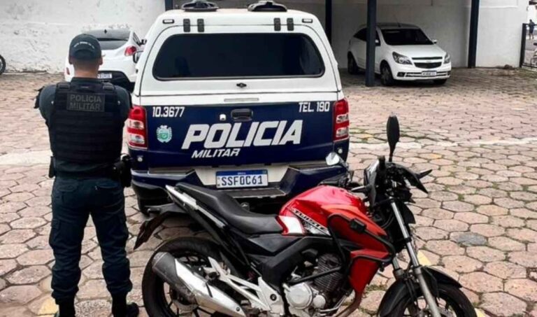 Polícia Militar recupera motocicleta furtada horas após crime em Corumbá