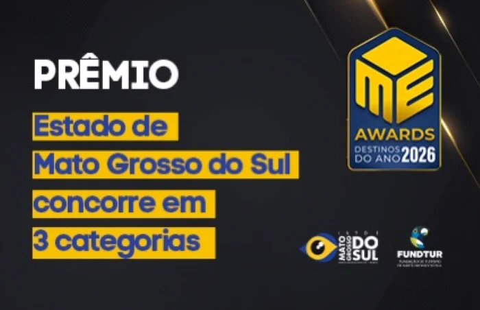Turismo de Mato Grosso do Sul é indicado ao M&E Awards 2026 em três categorias