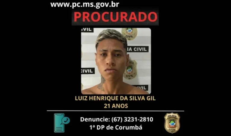 Polícia Civil captura um suspeito e procura por comparsa de tentativa de homicídio em Corumbá