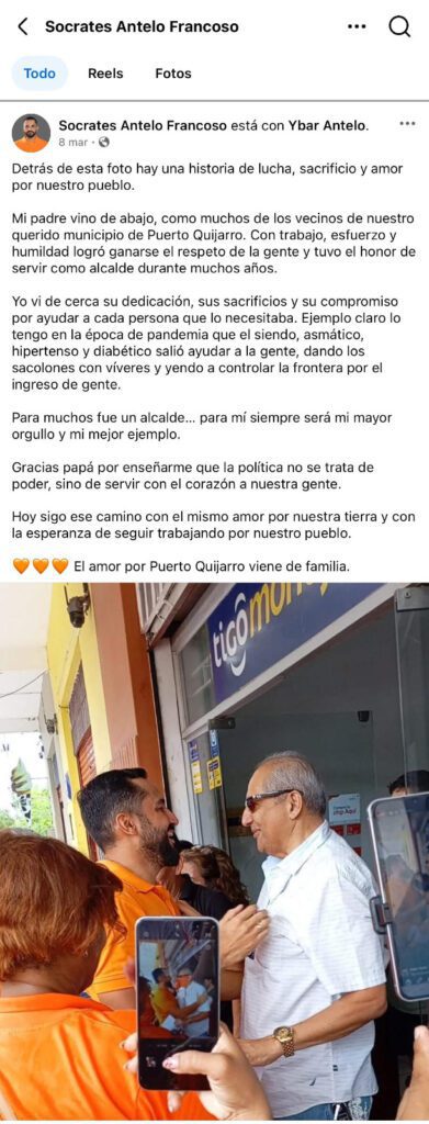 Foto de campanha expõe foragido da Justiça brasileira ao lado de candidato na fronteira 2 postagem alcade quijarro