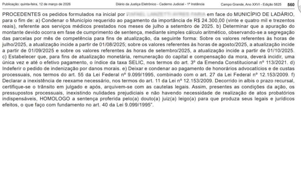 processo ladario 1 Ladário condenado pagar médico