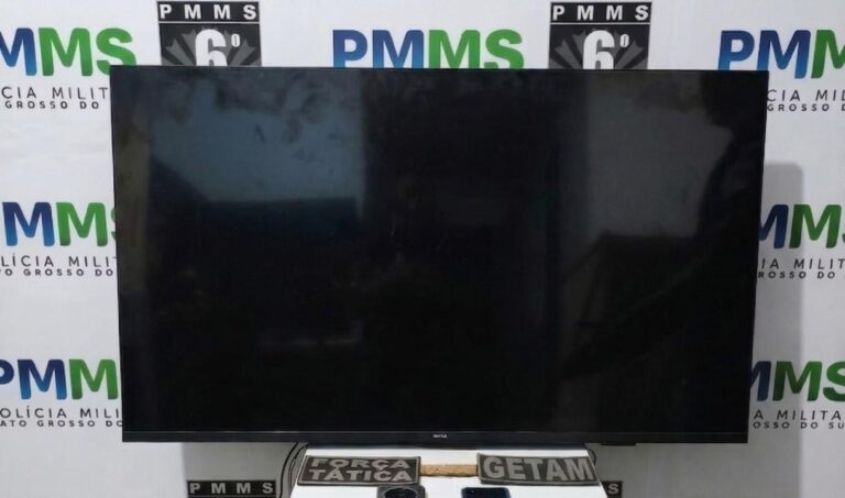 Polícia Militar prende envolvidos por furto e tráfico e recupera televisão em Corumbá