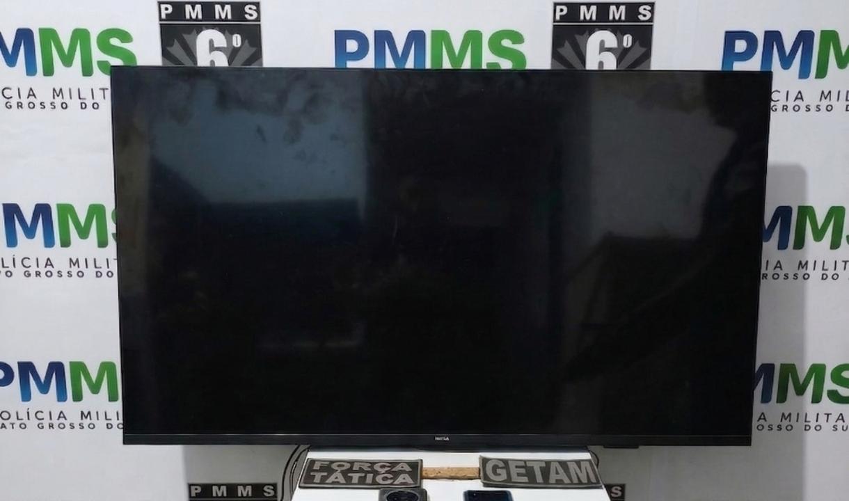 televisor recuperado furto em corumbá
