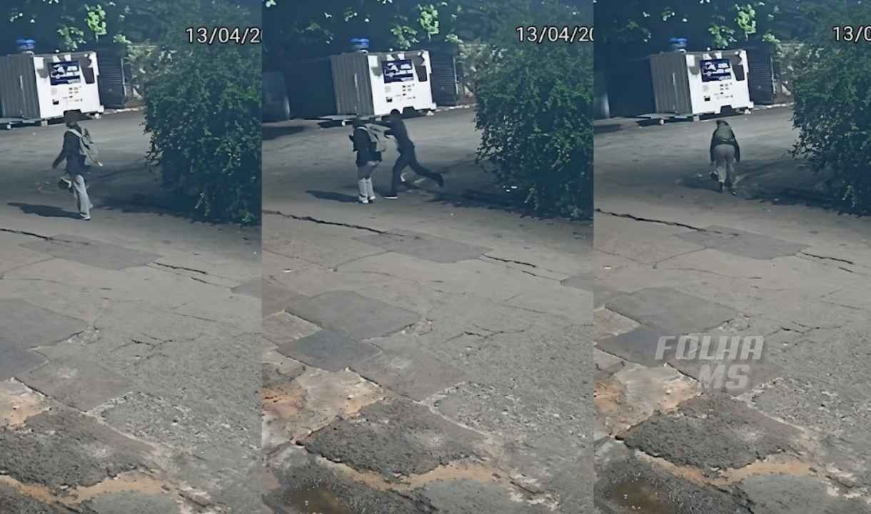 cameras seguranca tentativa de feminicídio em Campo Grande