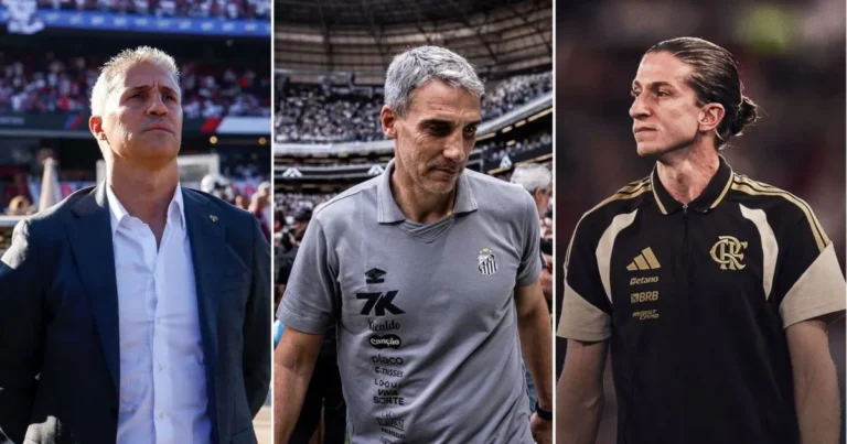 Banco de reservas de um campo de futebol vazio simbolizando a rotatividade de técnicos.