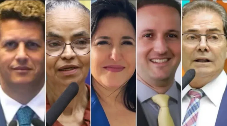 Gráfico de pesquisa eleitoral mostrando Marina Silva e Simone Tebet liderando a corrida ao Senado em São Paulo