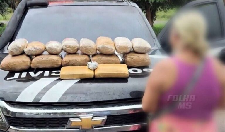 Polícia Civil prende mulher com 11,6 kg de skunk em carro de aplicativo