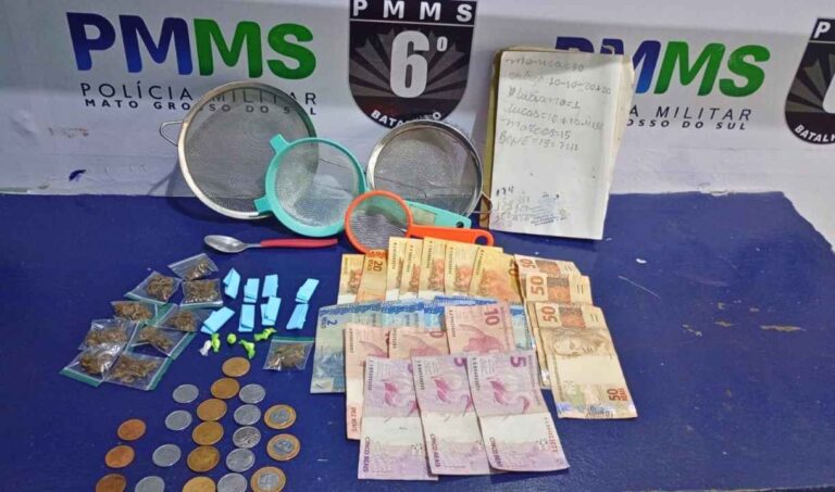 Polícia Militar prende homem com drogas e dinheiro no Centro de Corumbá