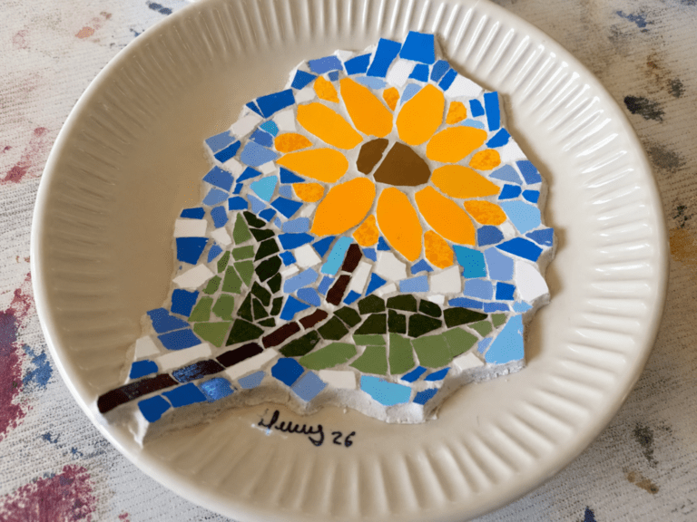 Plataforma Cultural recebe workshop de mosaico com pratos quebrados