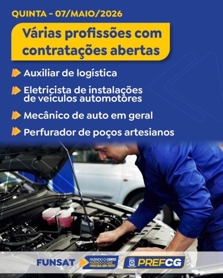 Funsat anuncia 1.472 vagas nesta quinta-feira