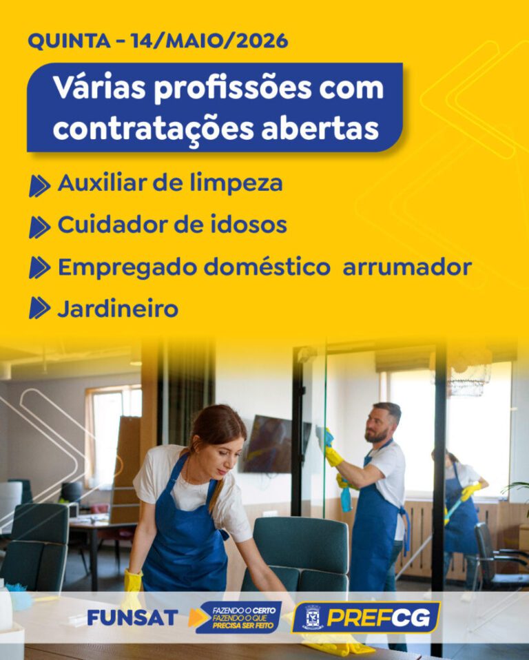 Funsat oferece 1,4 mil vagas de emprego nesta quinta-feira