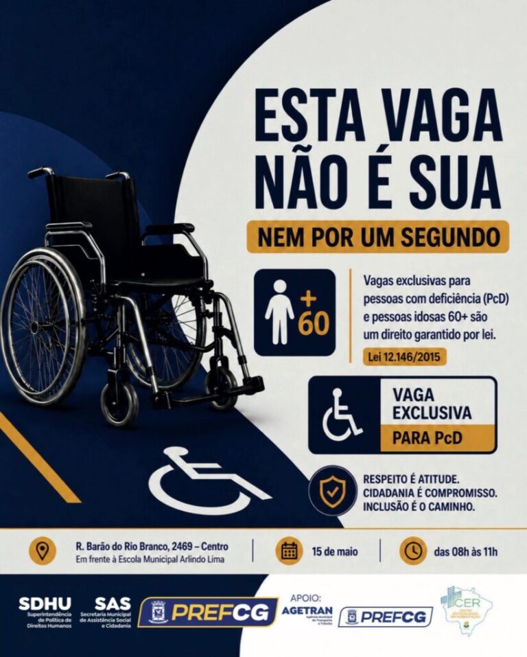 Maio Amarelo promove ação sobre vagas especiais