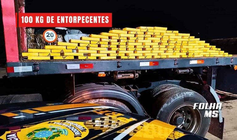 PRF apreende 104,7 kg de cocaína em compartimento oculto de carreta que saiu de Corumbá
