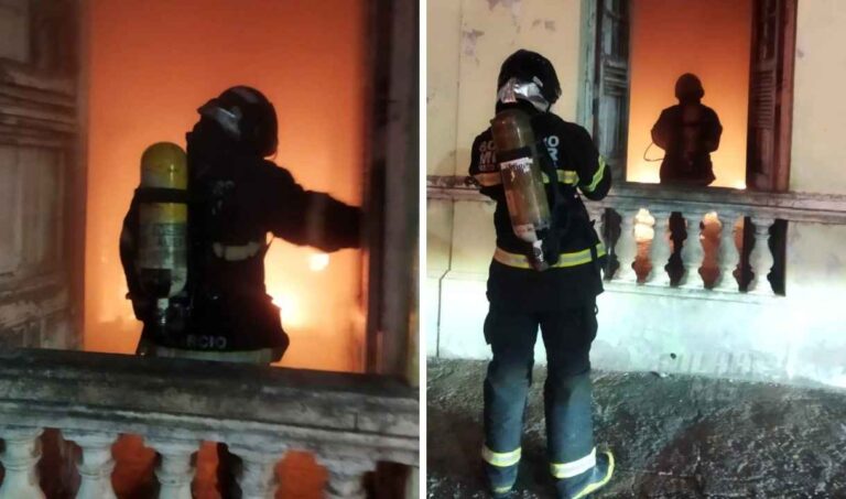 Incêndio atinge casarão abandonado no centro de Corumbá