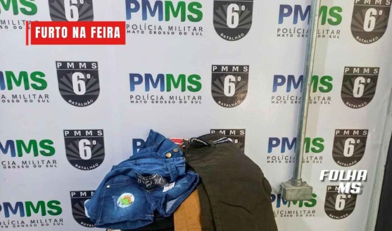 Dupla é presa após furtar roupas em feira livre de Corumbá