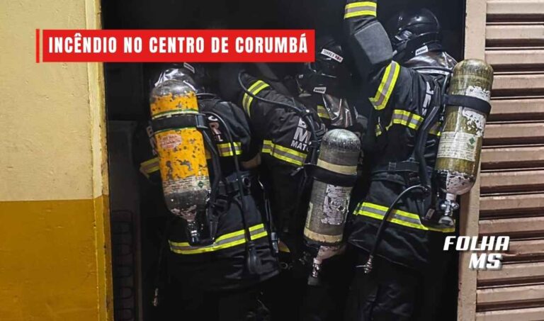 Incêndio atinge espetaria no centro de Corumbá e destrói móveis e equipamentos