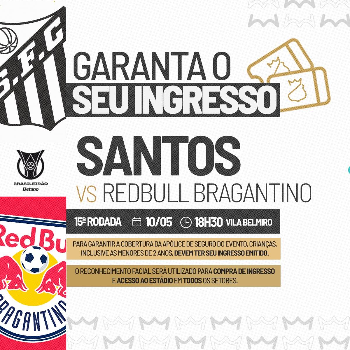 Torcedores do Santos FC assistindo à partida contra o Bragantino na Vila Belmiro