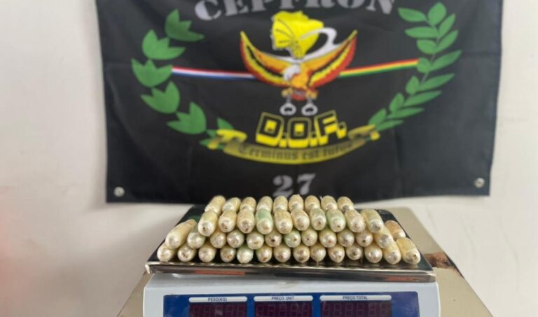 Homem é preso com cocaína presa ao corpo em fiscalização do DOF na BR-262 em Corumbá